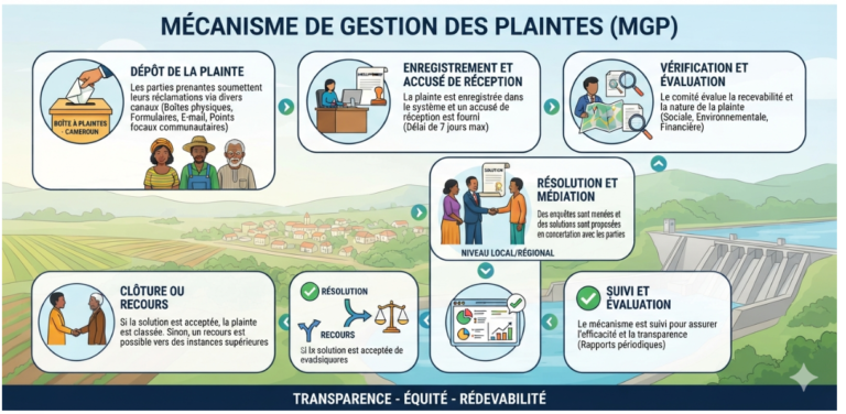 nfographie descriptive du Mécanisme de Gestion des Plaintes